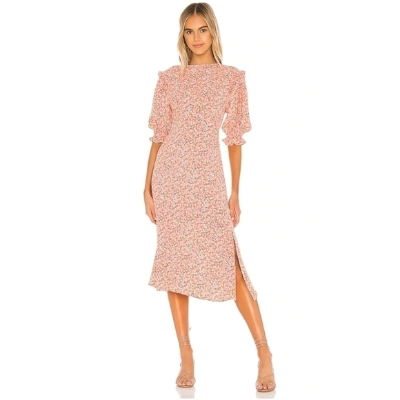 Faithfull The Brand Jean Marie Jolene Floral Print Midi Dress NWT Sizes 2/4/8 - Picture 8 of 17